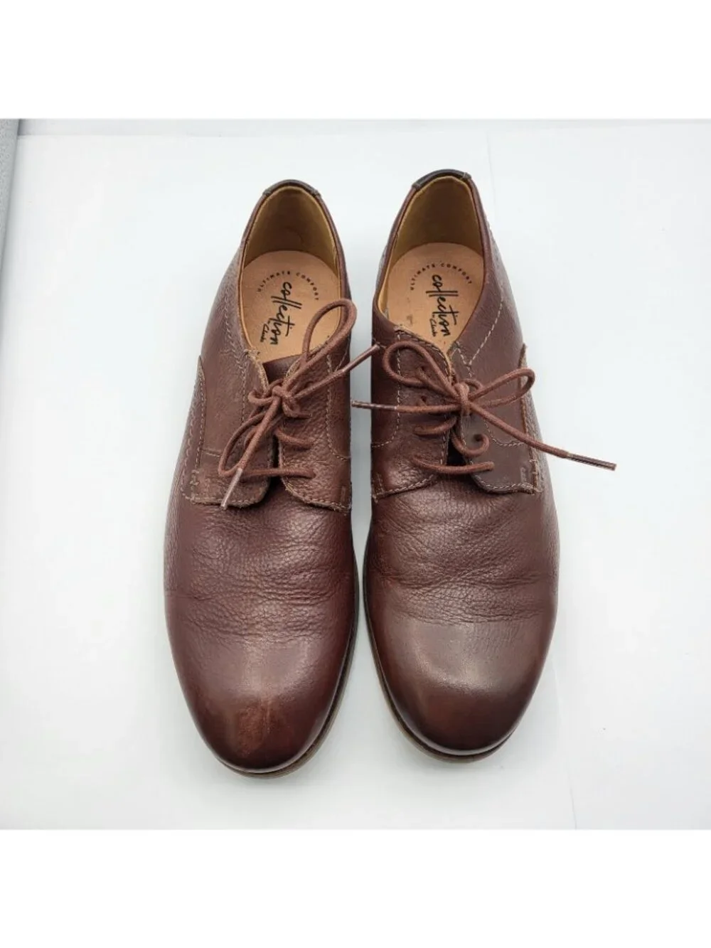 Clarks Mens Lace up Oxford Brown Leather 10.5 M Walking shoes